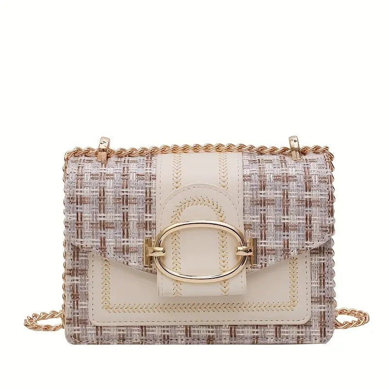 PU Crossbody Bag, Small Fragrance Style, Women's Bag, Emotional Chain Small Bag