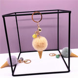 Cute Ice Cream Key Chain Plush Pendant for Bags