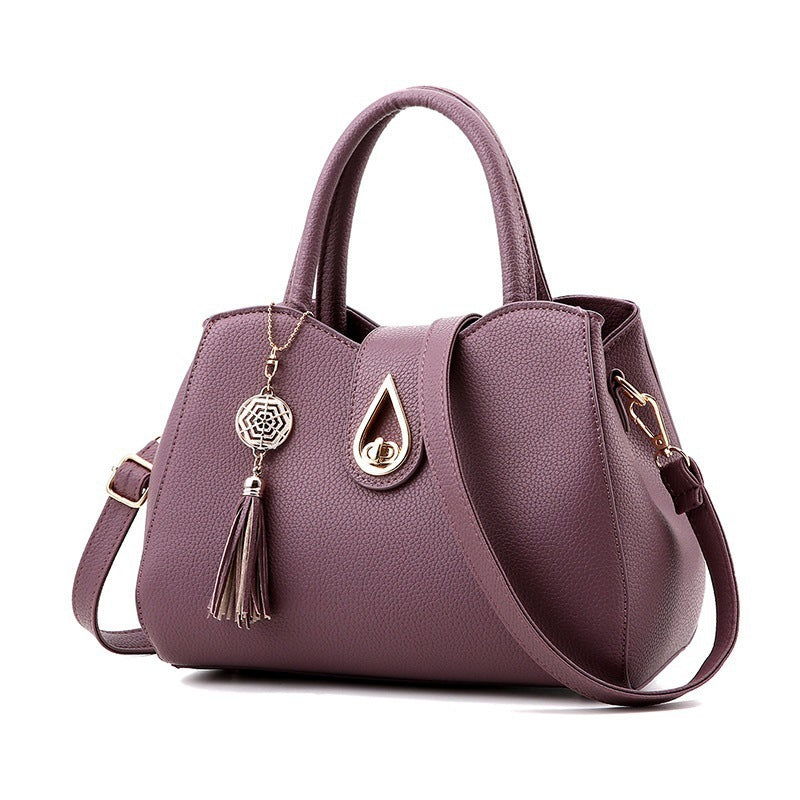 Women Handbag Bag Ladies Tassel High Quality PU Leather Totes Bags Brief Women