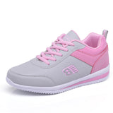 Women's Leather-Style Casual Sneakers