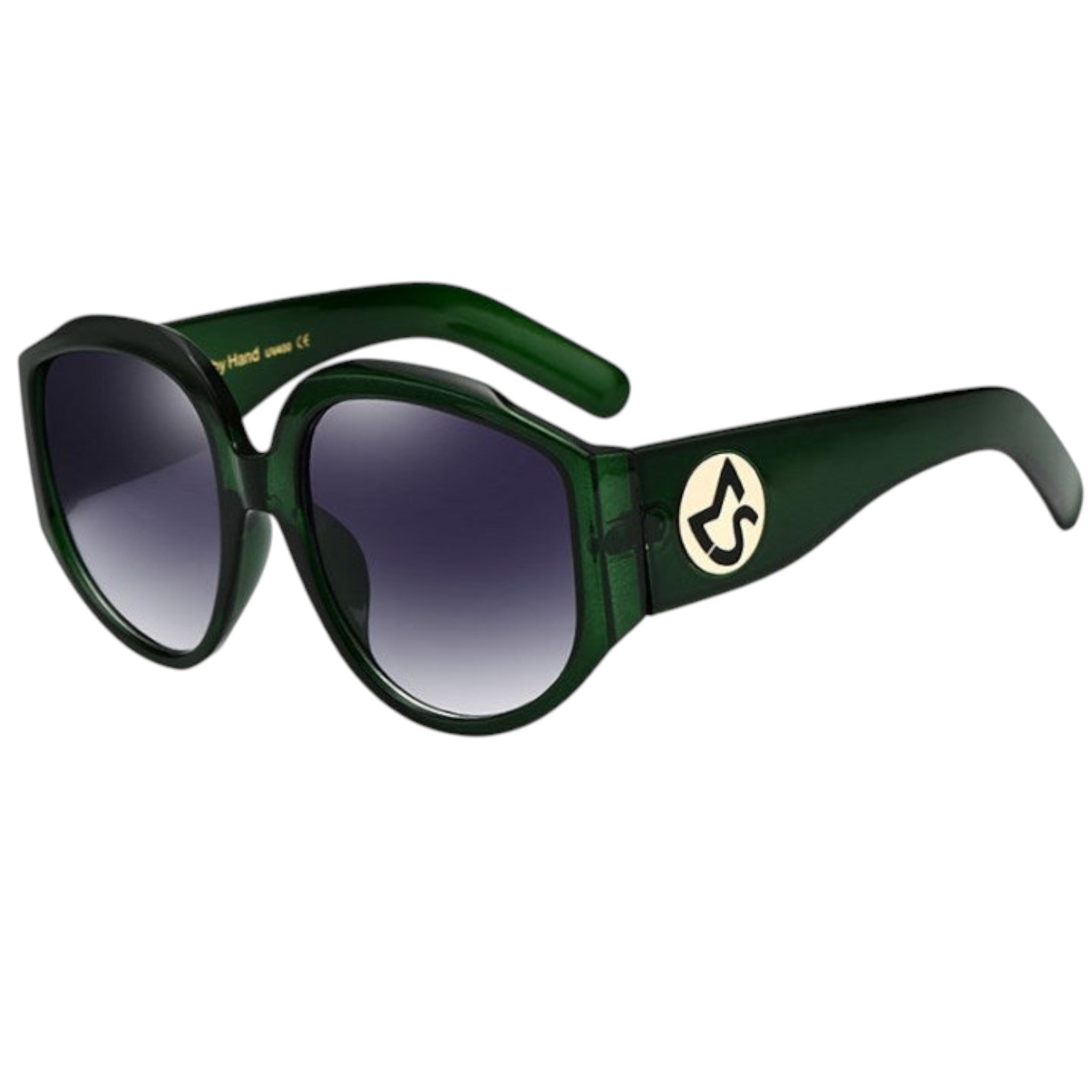 New Arrival Oversize Women Round Sun Glasses Fashion Ladies Olive Frames Glasses