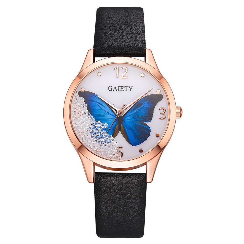 Luxe Crush Gaiety Brand Women Watches Luxury Removable Rhinestone Butterfly Watches