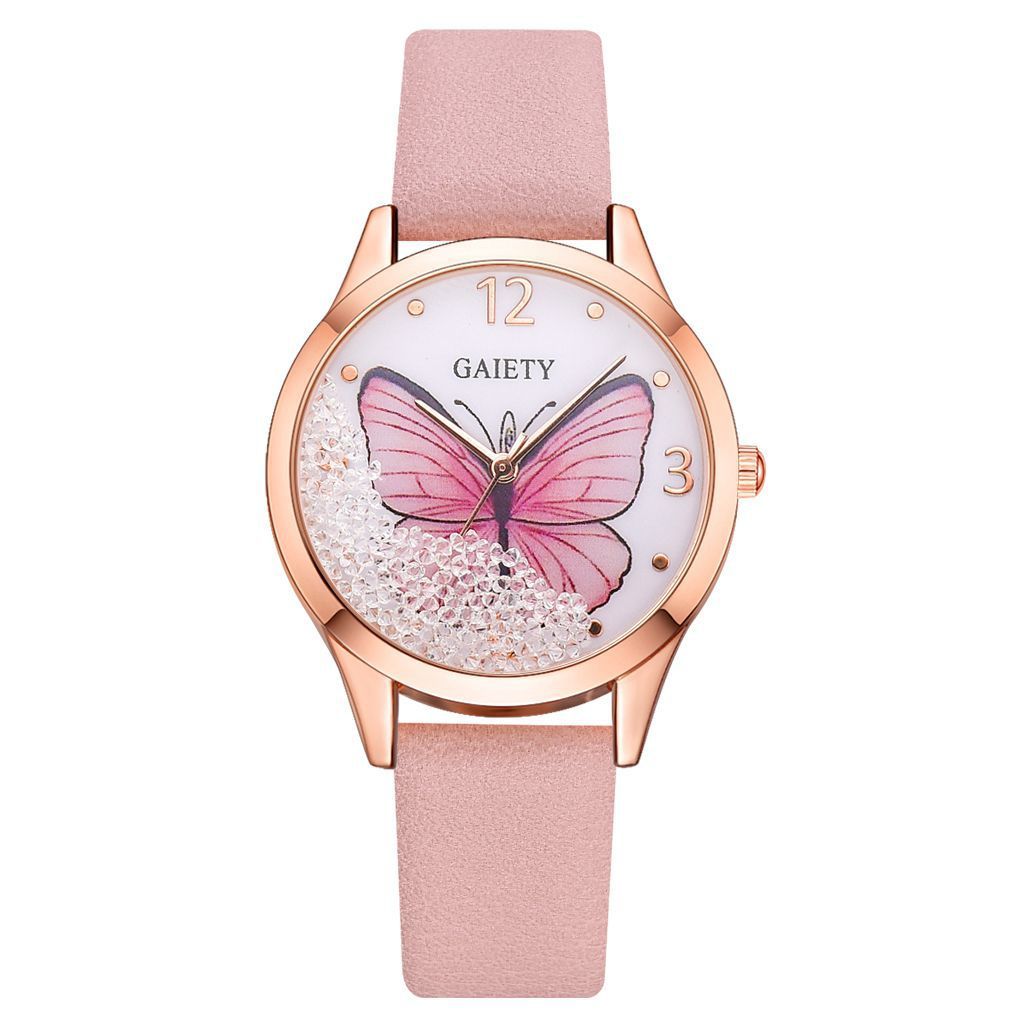 Luxe Crush Gaiety Brand Women Watches Luxury Removable Rhinestone Butterfly Watches