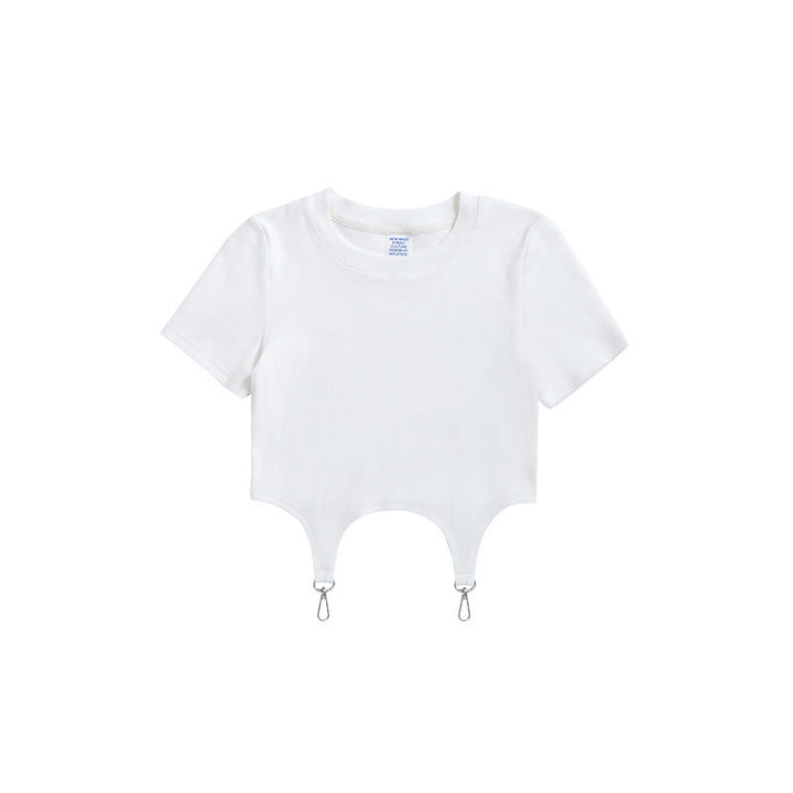 Girl Slim Fit Casual Short Sleeve T-shirts Women High Street