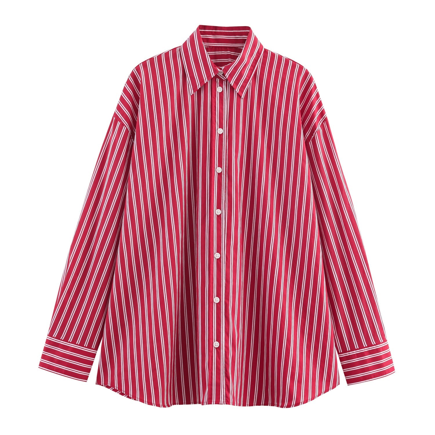 Luxe Crush Women's Striped Loose Long Sleeve Shirt
