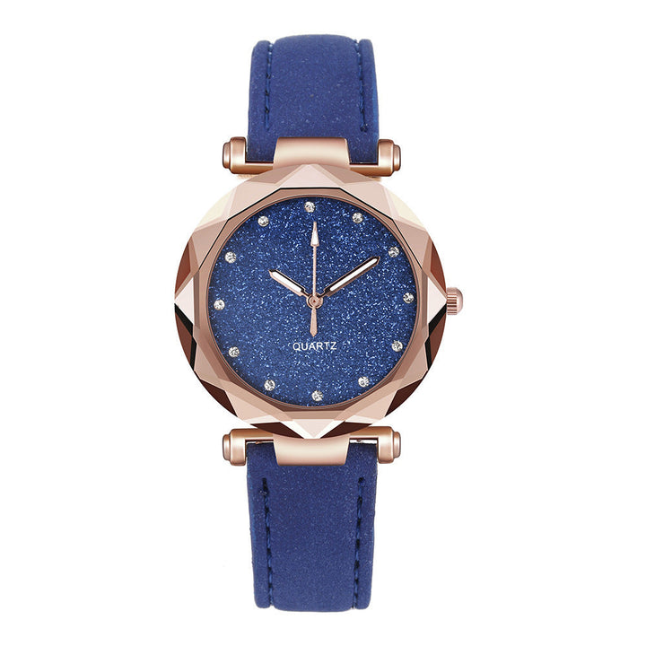 Elegant Women’s Quartz Watch Classic Round Dial with Leather Strap