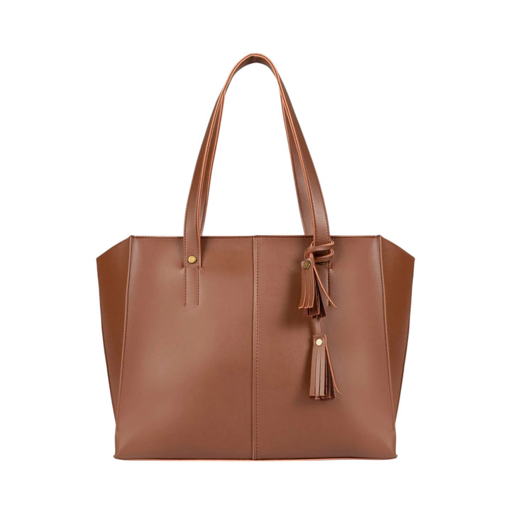 Over The Shoulder Brown Tote Bag