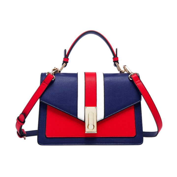 Fashion Ladies Handbag Color-Block Small Square Shoulder & Crossbody Bag