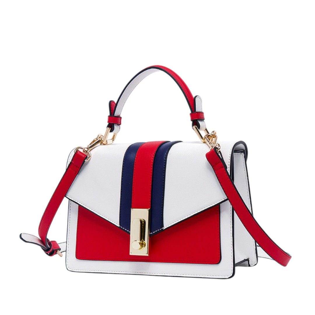Fashion Ladies Handbag Color-Block Small Square Shoulder & Crossbody Bag