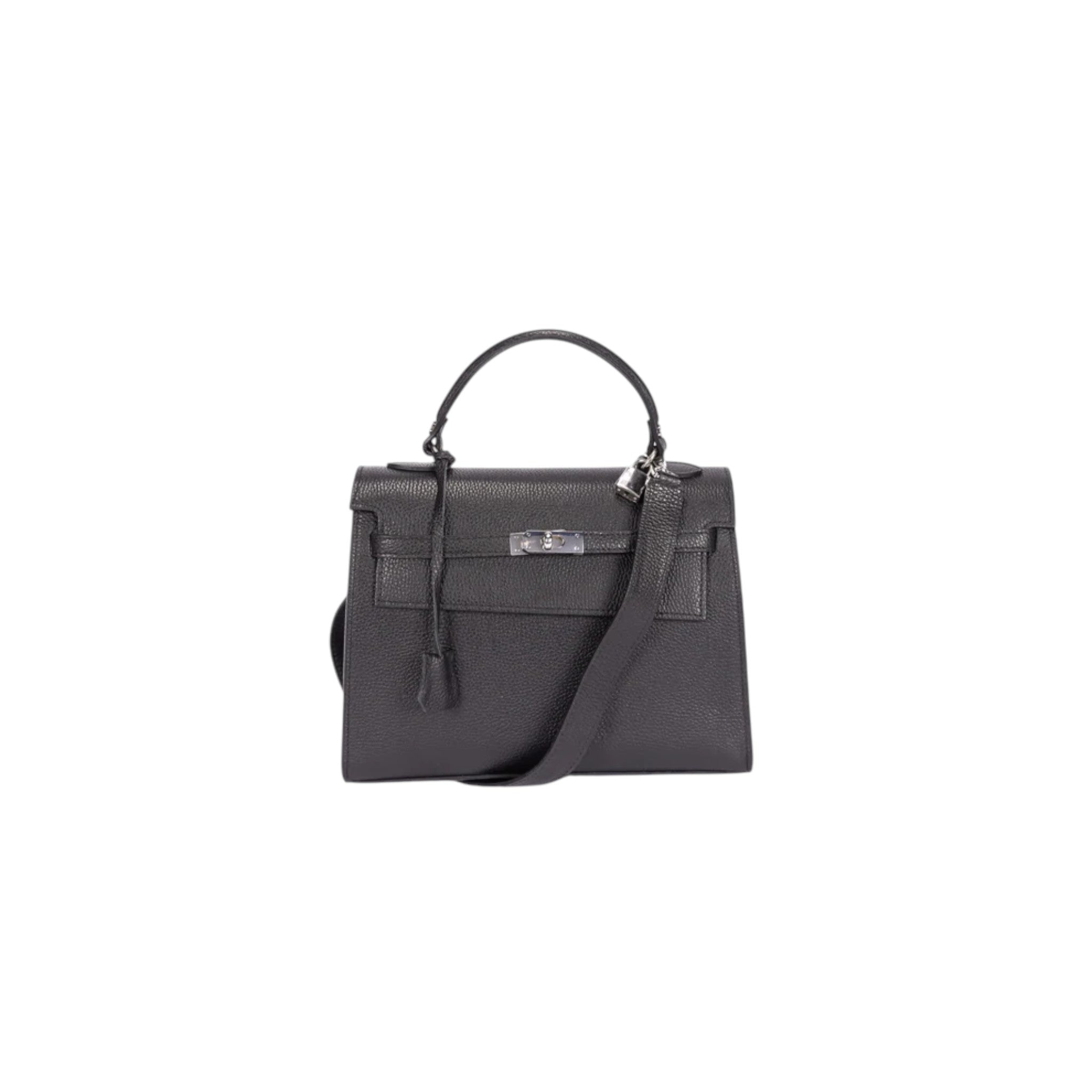 Luxe Crush Elena Ladies Handbag with Silver Accents with Elegant Gold Bottom