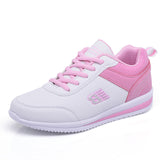 Women's Leather-Style Casual Sneakers