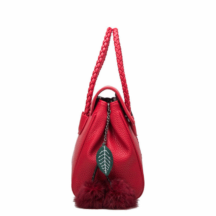 Women’s Leather Handbag Lychee Pattern Genuine Cowhide