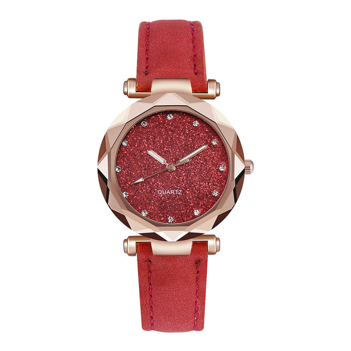 Elegant Women’s Quartz Watch Classic Round Dial with Leather Strap