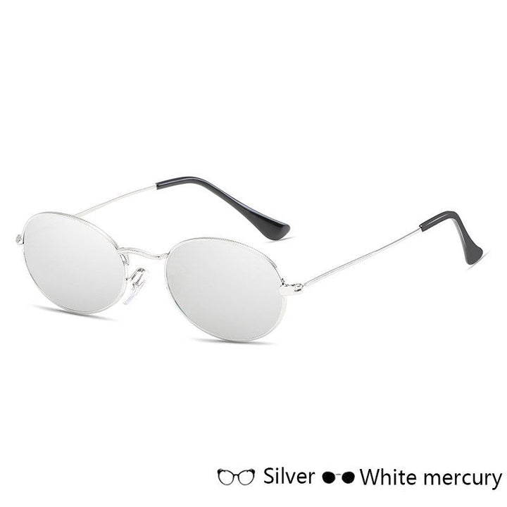 Sun Glasses Luxury Brand Metal Round Frames Black Small Cheap Eyewear