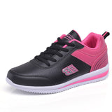 Women's Leather-Style Casual Sneakers