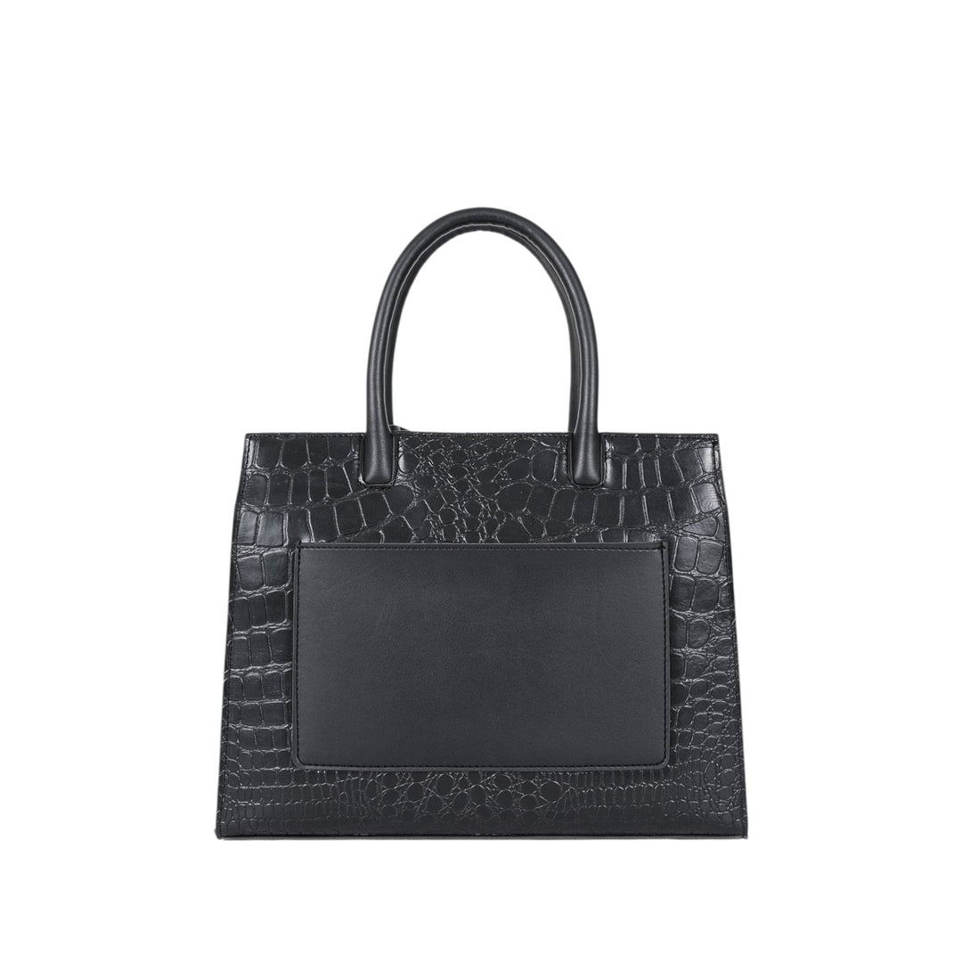 Black Crocodile With Long adjustable Strap Vintage Handbag