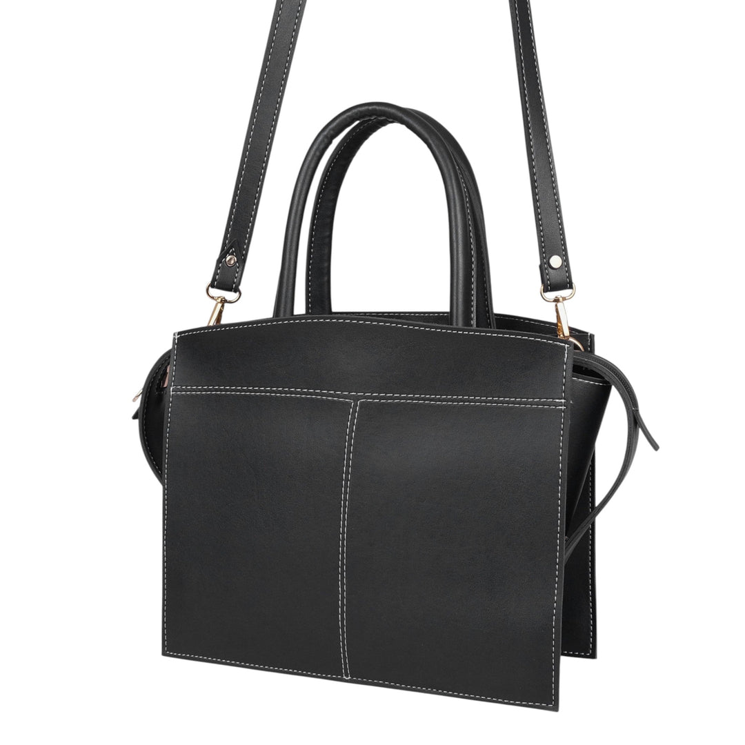 Baubles Bags Black Trapeze Top-Handle Bag