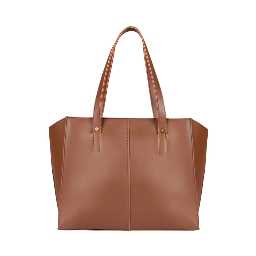 Over The Shoulder Brown Tote Bag