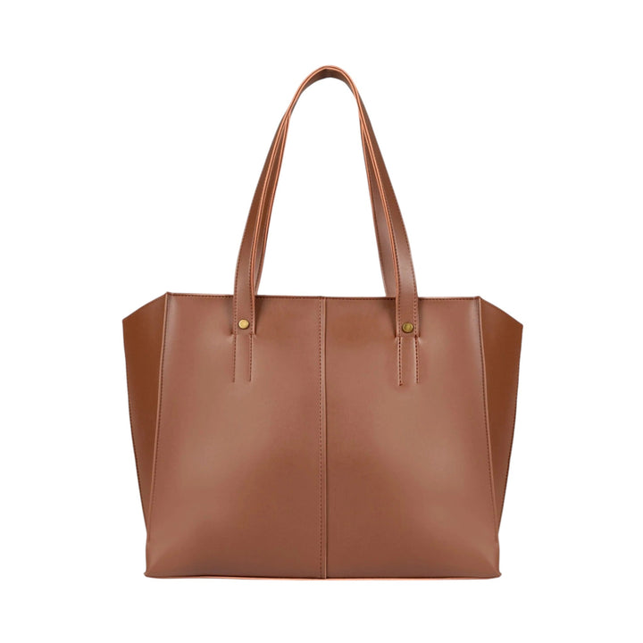 Over The Shoulder Brown Tote Bag