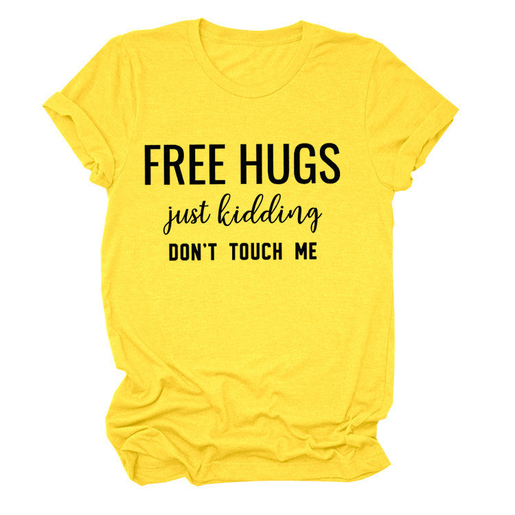 Luxe Crush Letter Simplicity Fashion Round Neck Short Sleeves