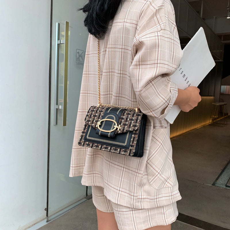 PU Crossbody Bag, Small Fragrance Style, Women's Bag, Emotional Chain Small Bag