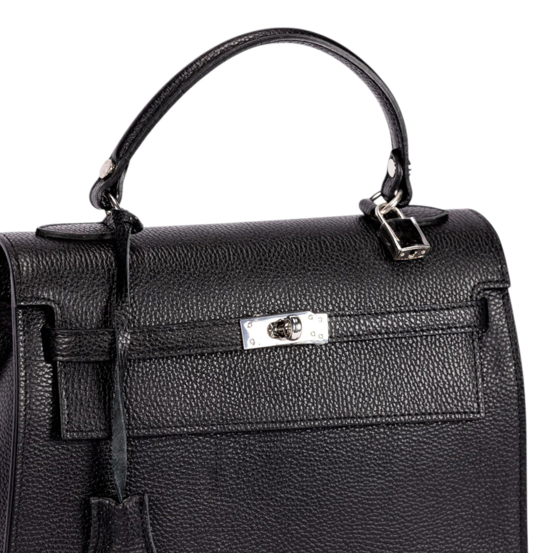 Baubles Bags Elena Ladies Handbag with Silver Accents with Elegant Gold Bottom