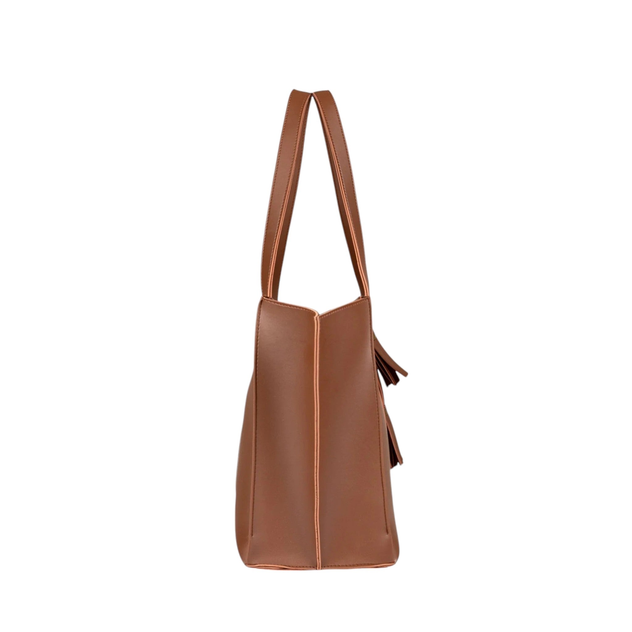 Luxe Crush Over The Shoulder Brown Tote Bag
