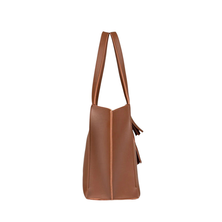 Over The Shoulder Brown Tote Bag