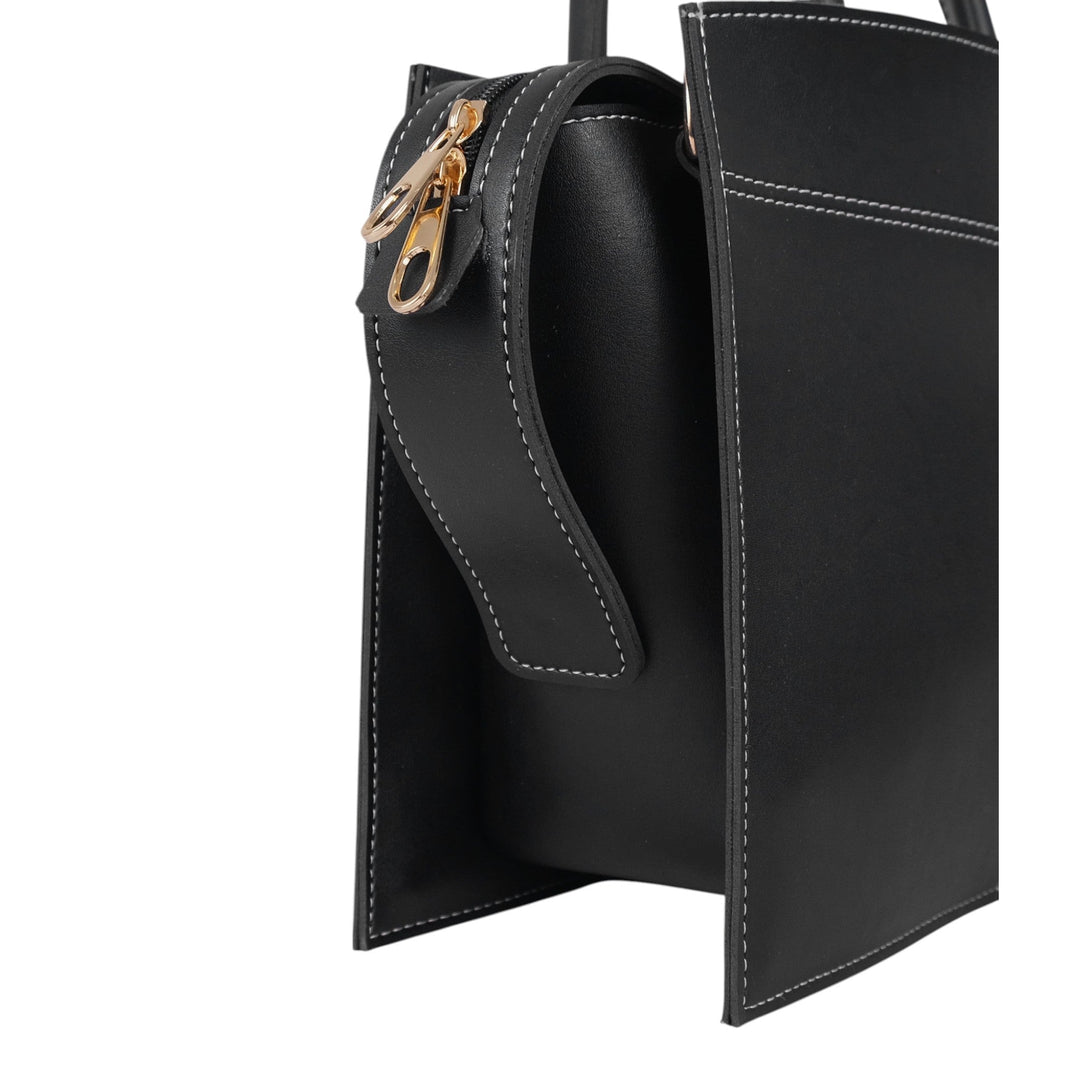 Baubles Bags Black Trapeze Top-Handle Bag