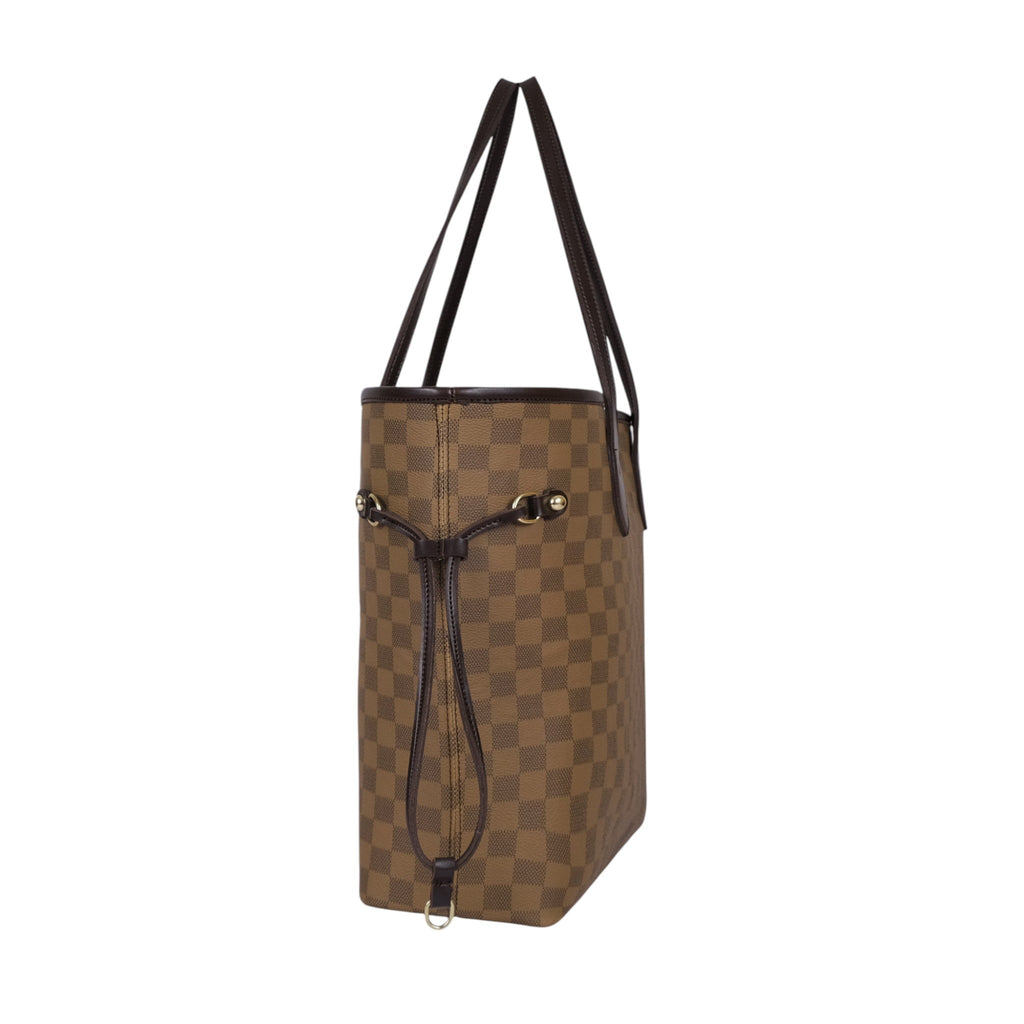 Luxe Crush Brown Checkered Never full Tote Bag With Zipper Pocket