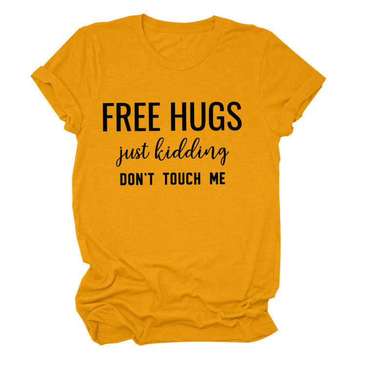 Luxe Crush Letter Simplicity Fashion Round Neck Short Sleeves