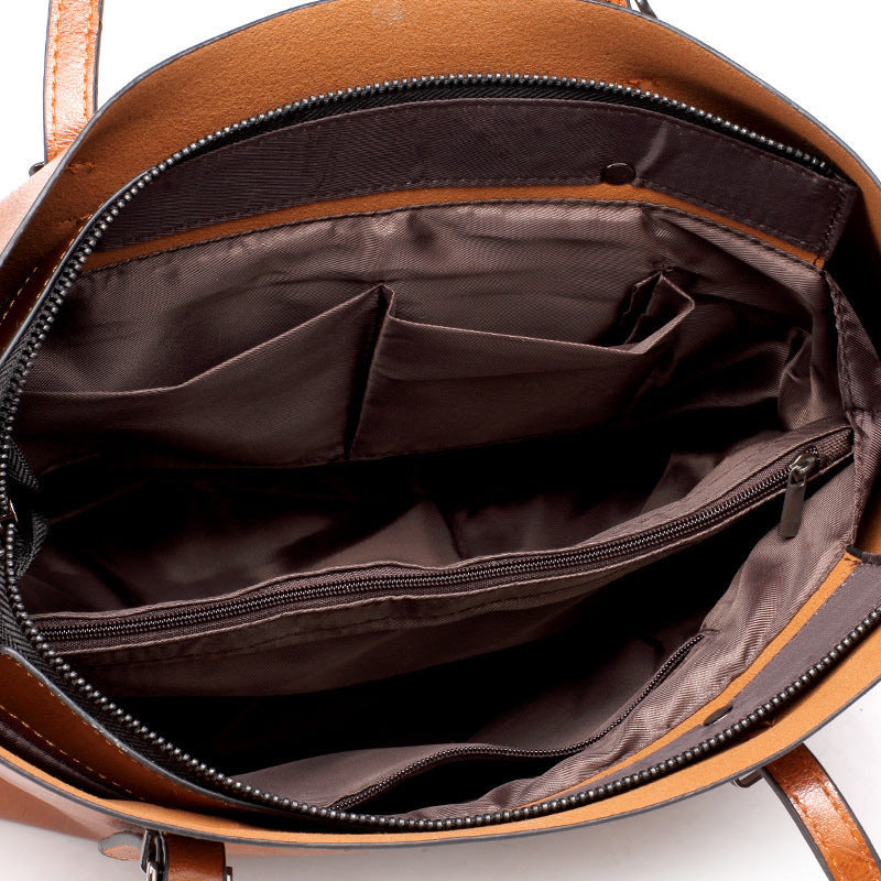 New European Fashion Bags Handbag Tote Bag Winter Oil