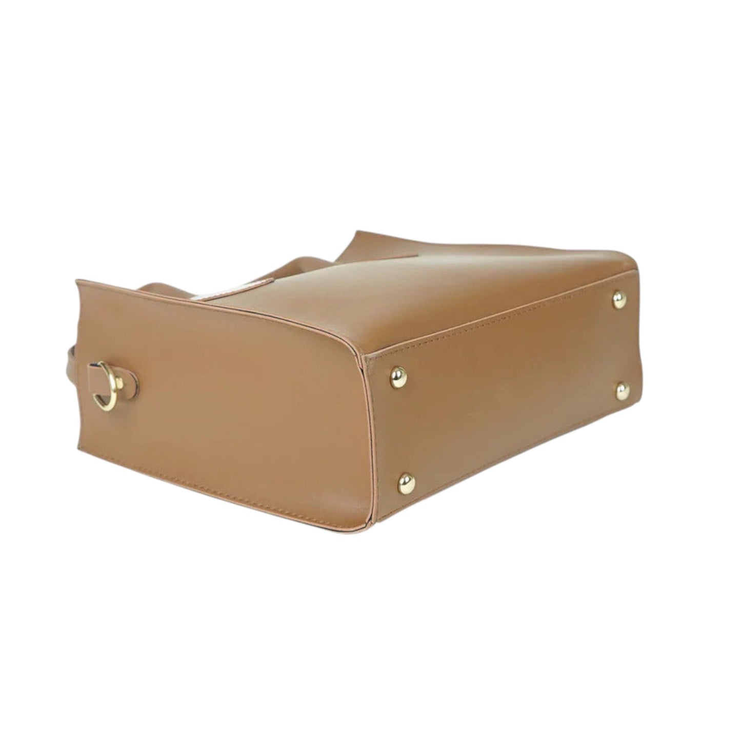 Top Zipper Closure Catchy Brown Bag