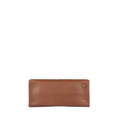 Over The Shoulder Brown Tote Bag