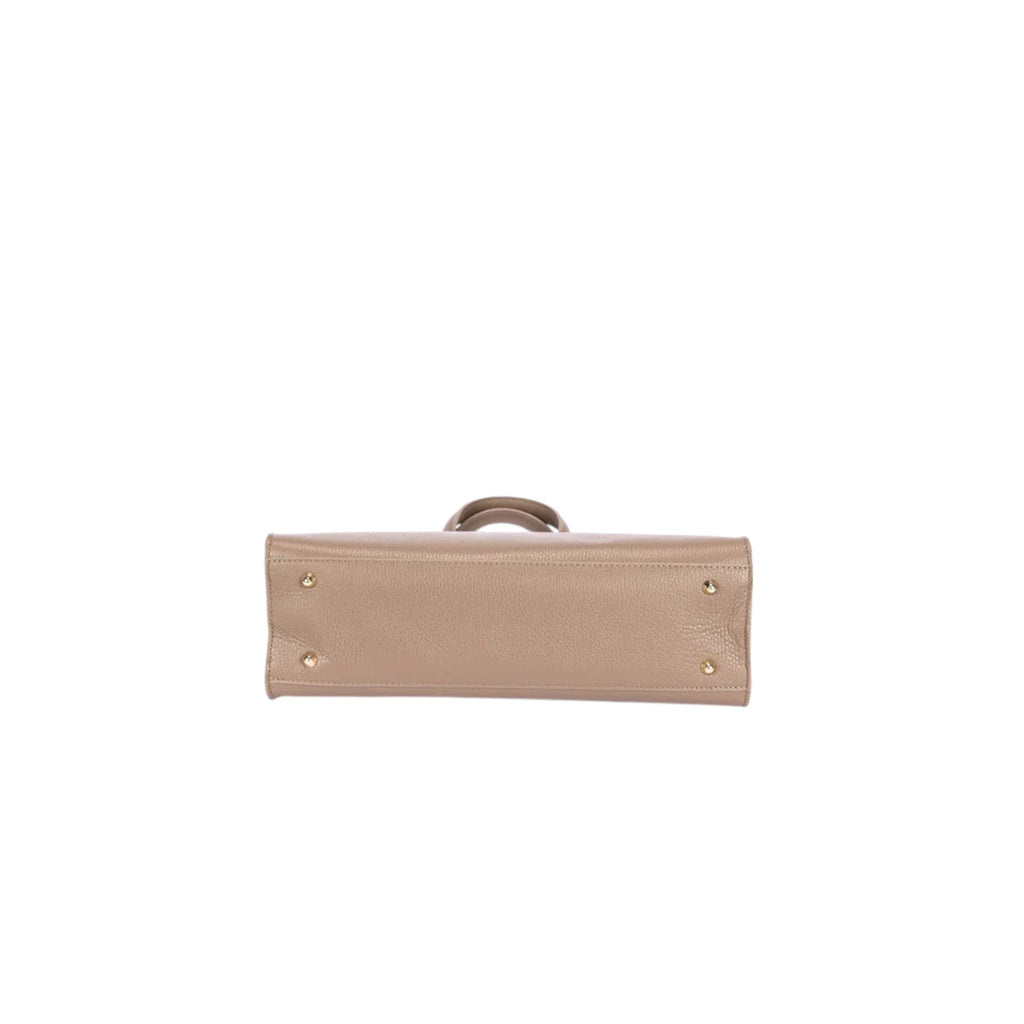 Luxe Crush Leather Bela Women's Handbag with Elegant Gold Hardware
