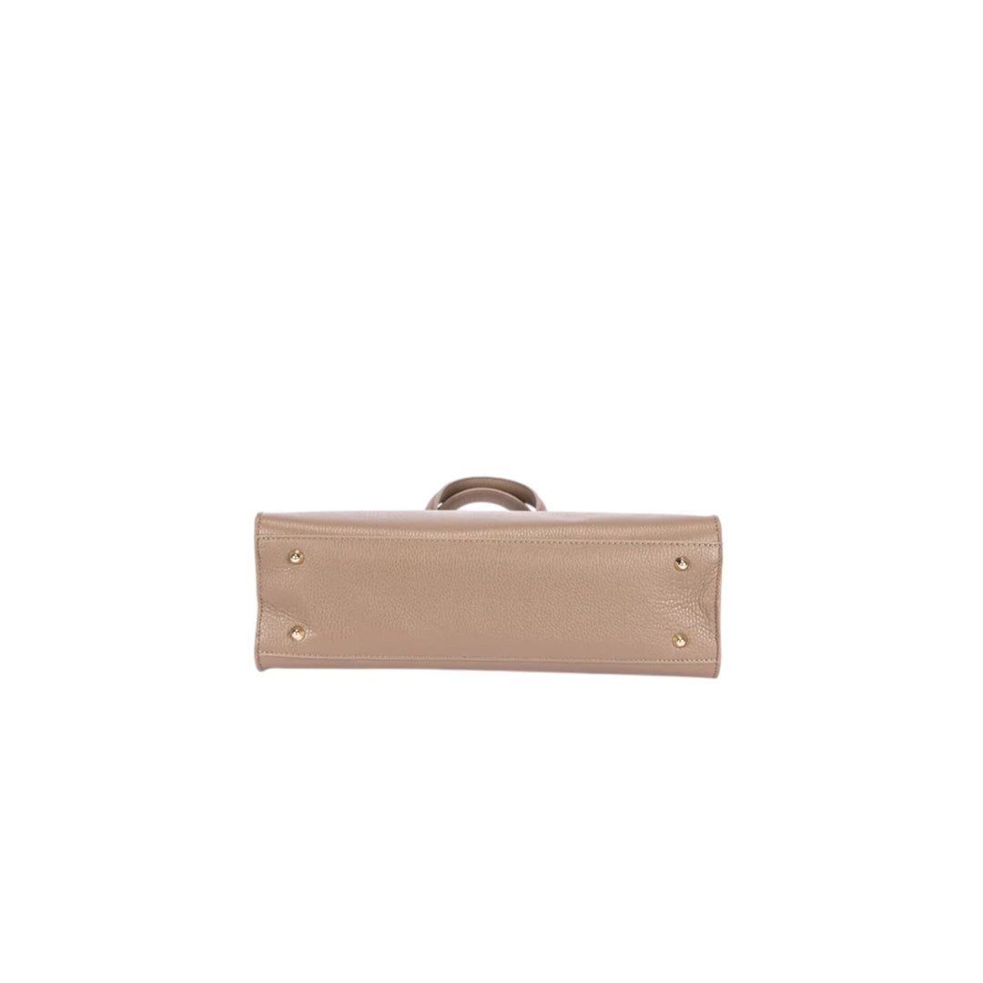 Leather Bela Women's Handbag with Elegant Gold Hardware