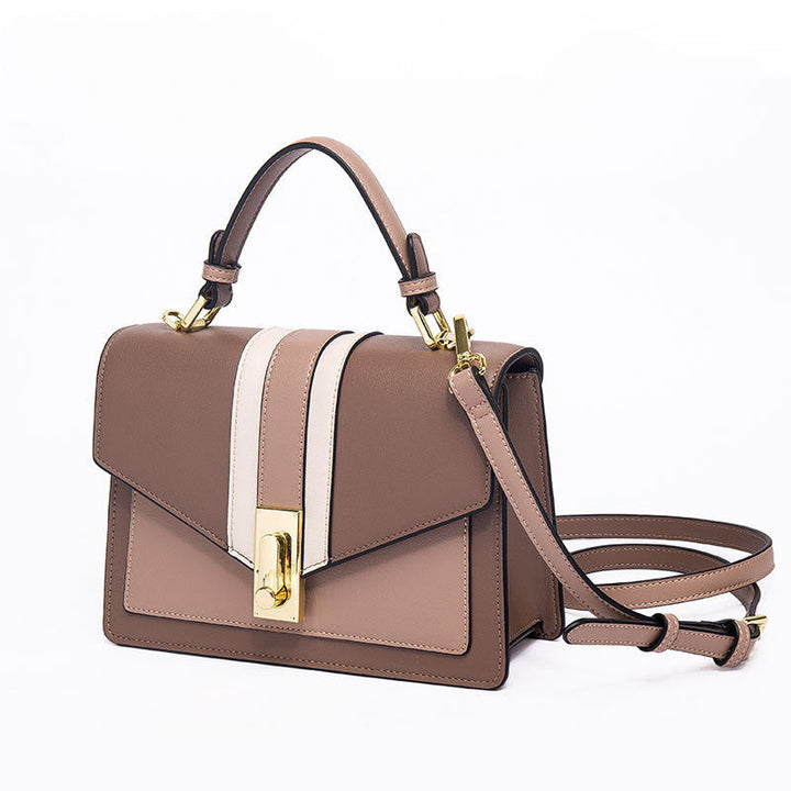 Fashion Ladies Handbag Color-Block Small Square Shoulder & Crossbody Bag