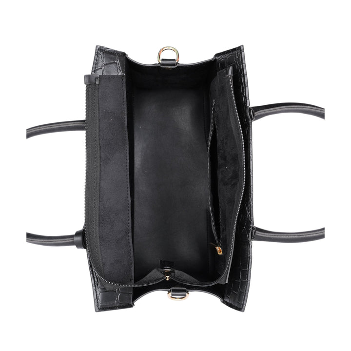 Black Crocodile With Long adjustable Strap Vintage Handbag