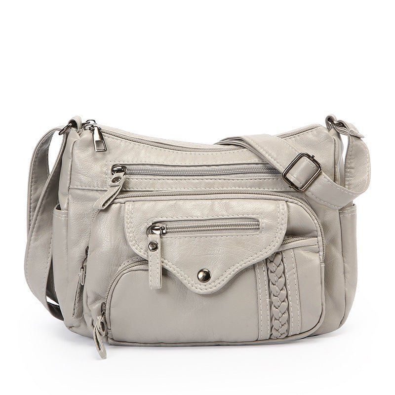 Luxe Crush Women's Fashionable Large-capacity Soft Leather