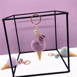 Cute Ice Cream Key Chain Plush Pendant for Bags
