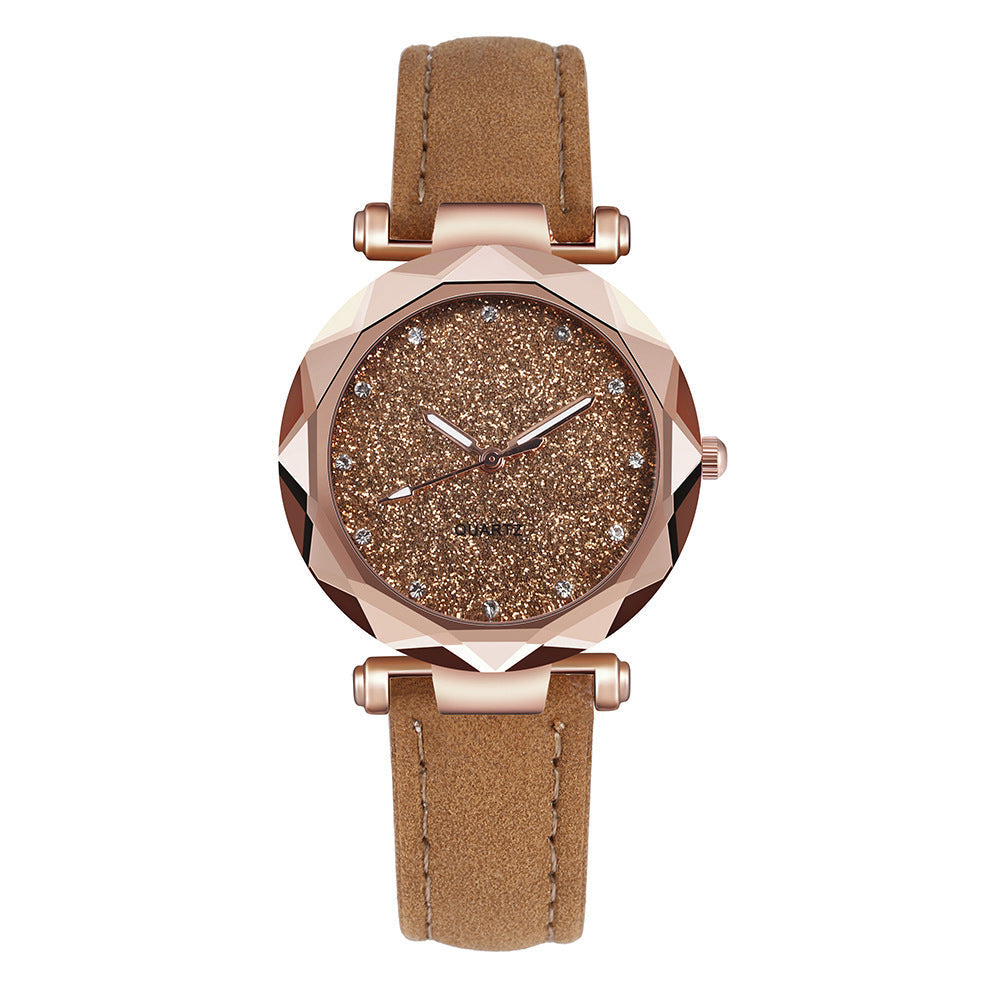 Luxe Crush Elegant Women’s Quartz Watch Classic Round Dial with Leather Strap