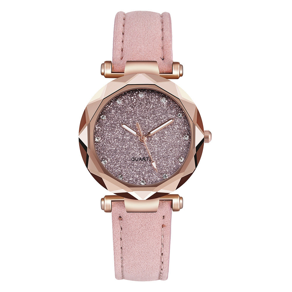 Elegant Women’s Quartz Watch Classic Round Dial with Leather Strap