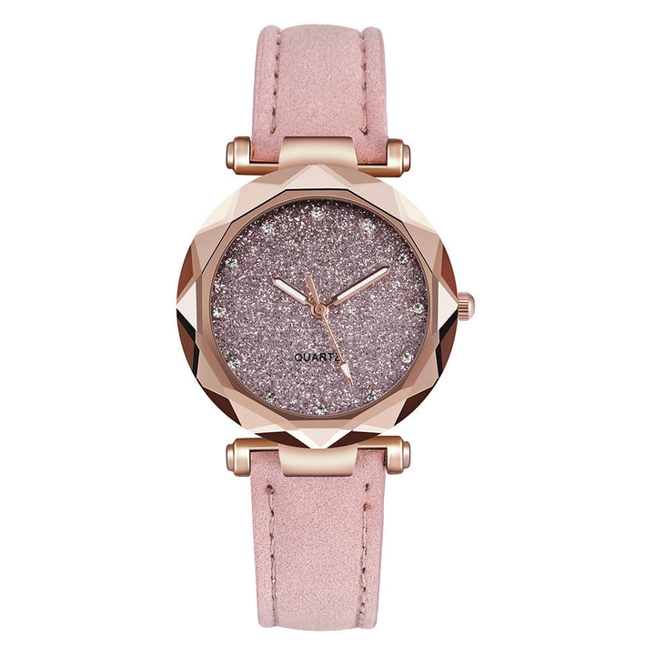 Elegant Women’s Quartz Watch Classic Round Dial with Leather Strap