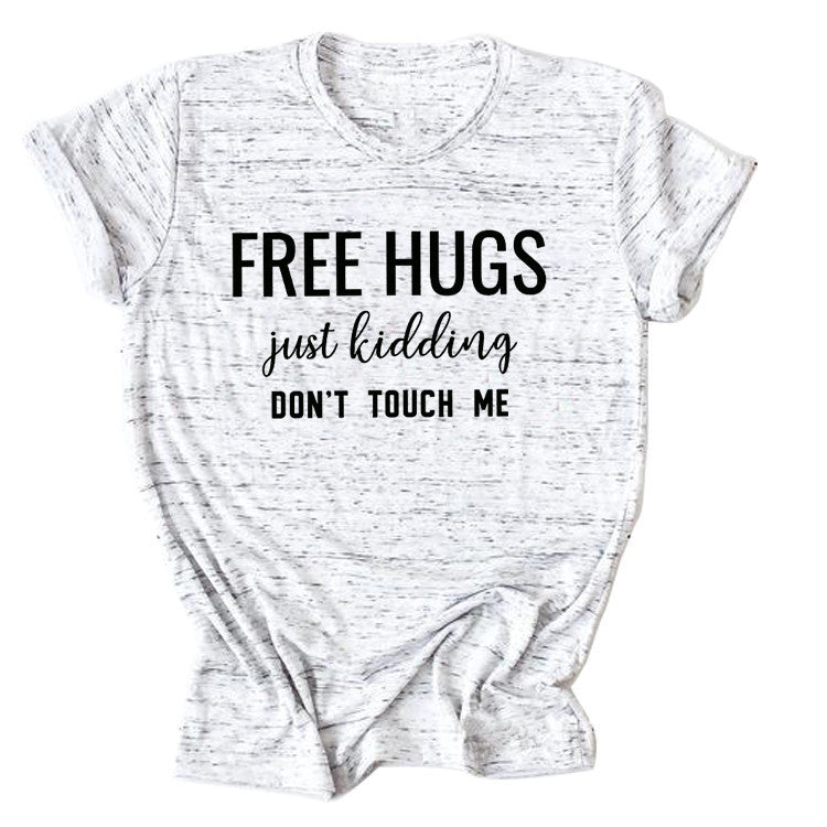 Luxe Crush Letter Simplicity Fashion Round Neck Short Sleeves