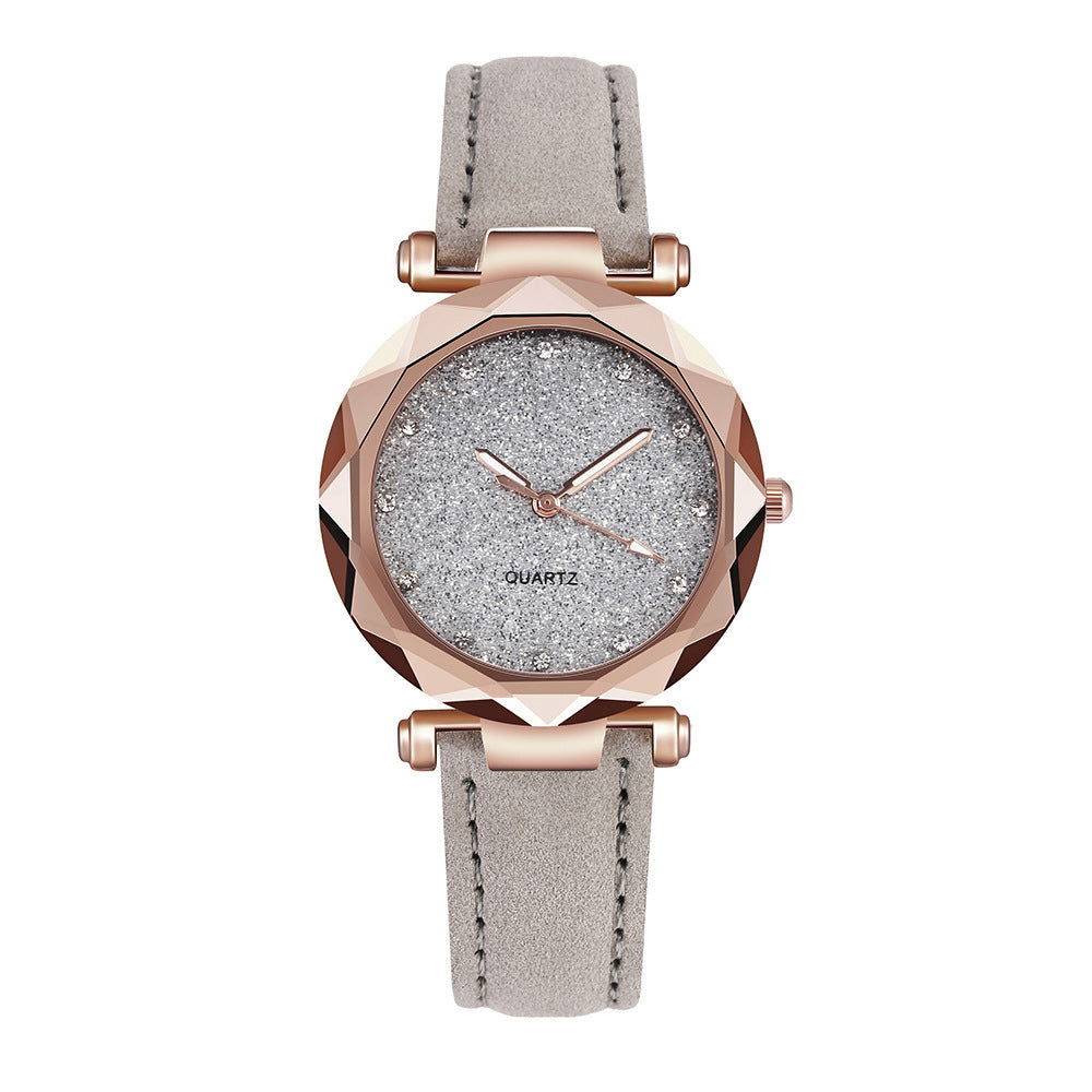 Elegant Women’s Quartz Watch Classic Round Dial with Leather Strap