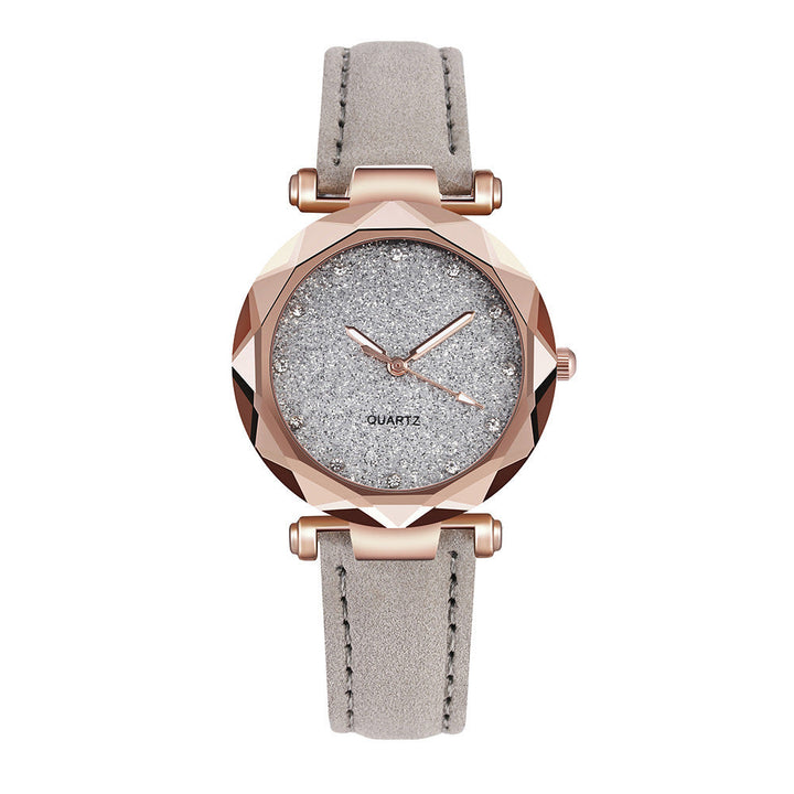 Elegant Women’s Quartz Watch Classic Round Dial with Leather Strap