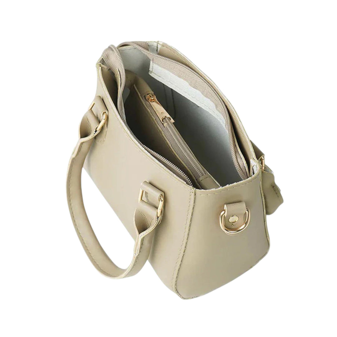 Faux Leather Coco Beige Handbag