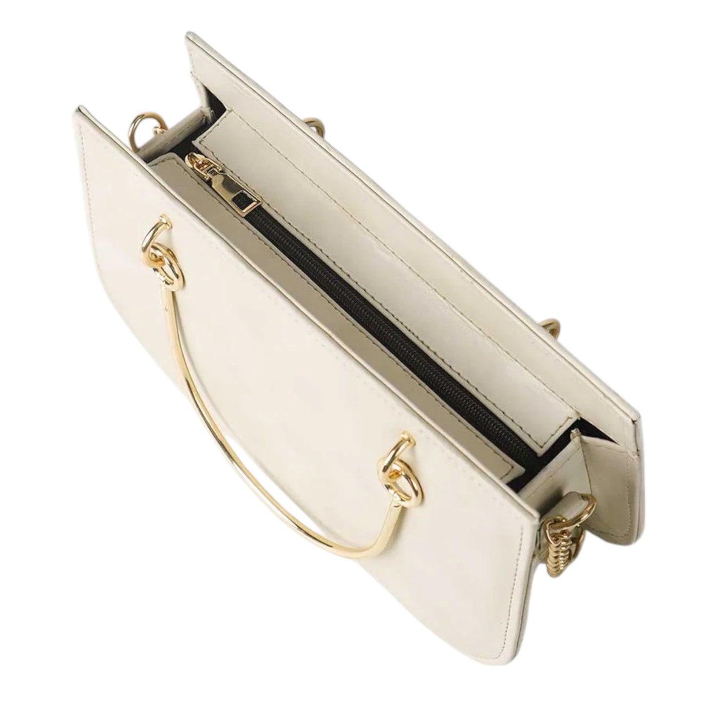 Corvette Beige Plain Leather Bag