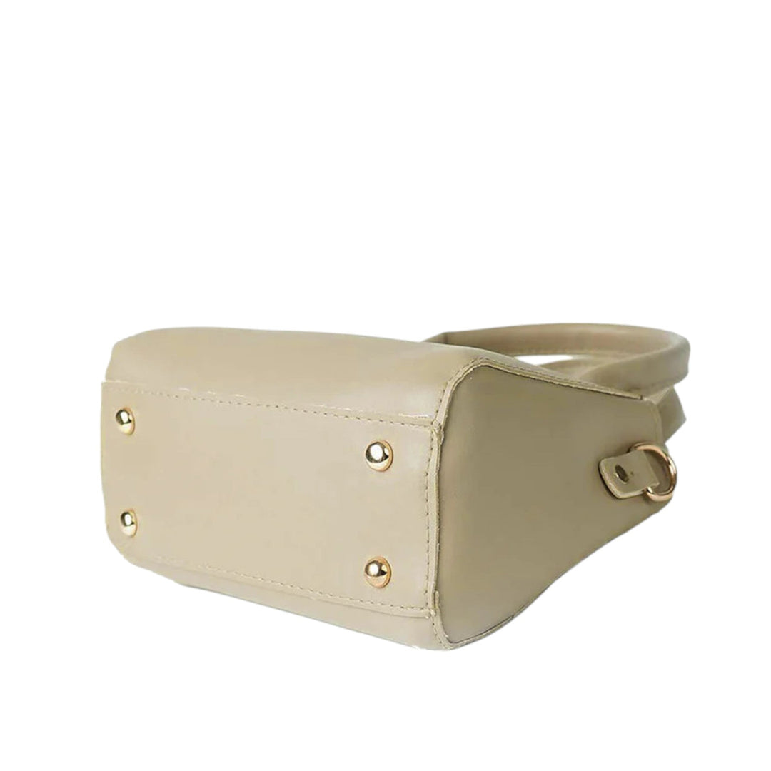 Faux Leather Coco Beige Handbag