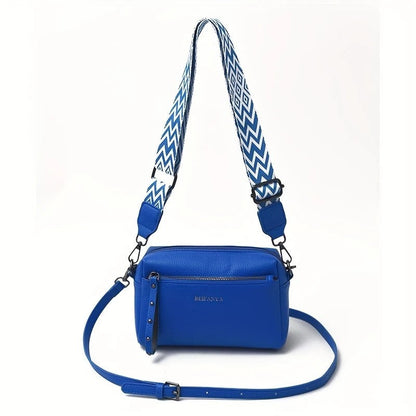 Women's Adjustable Crossbody Bag, Minimalist Design Bag With Zipper Closure
